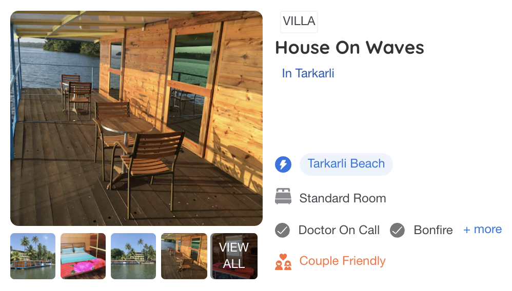 tarkarli beach resorts